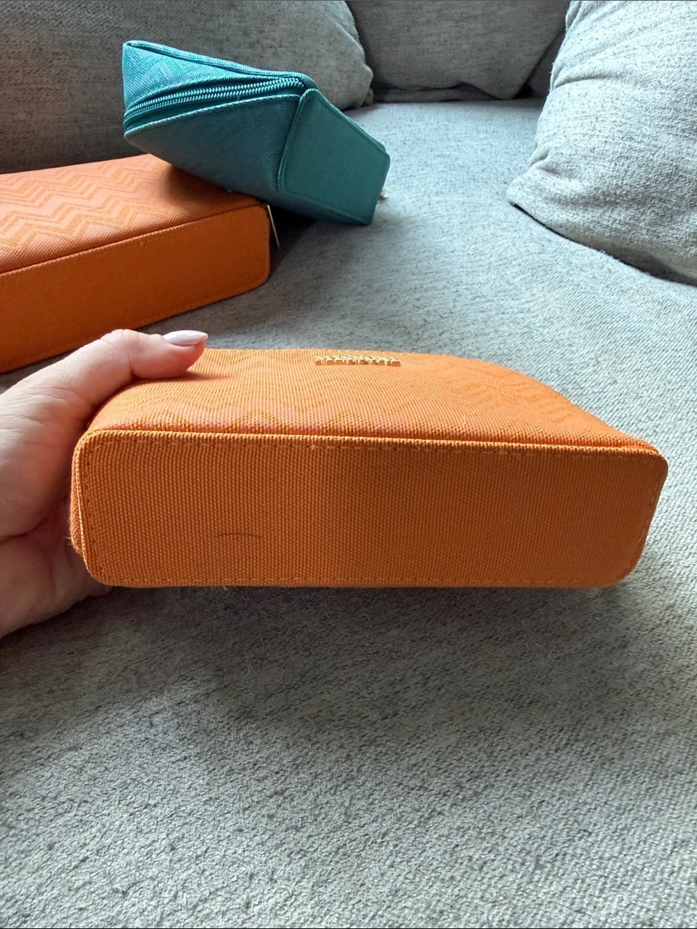 Missoni Orange Chevron Zip Pouch